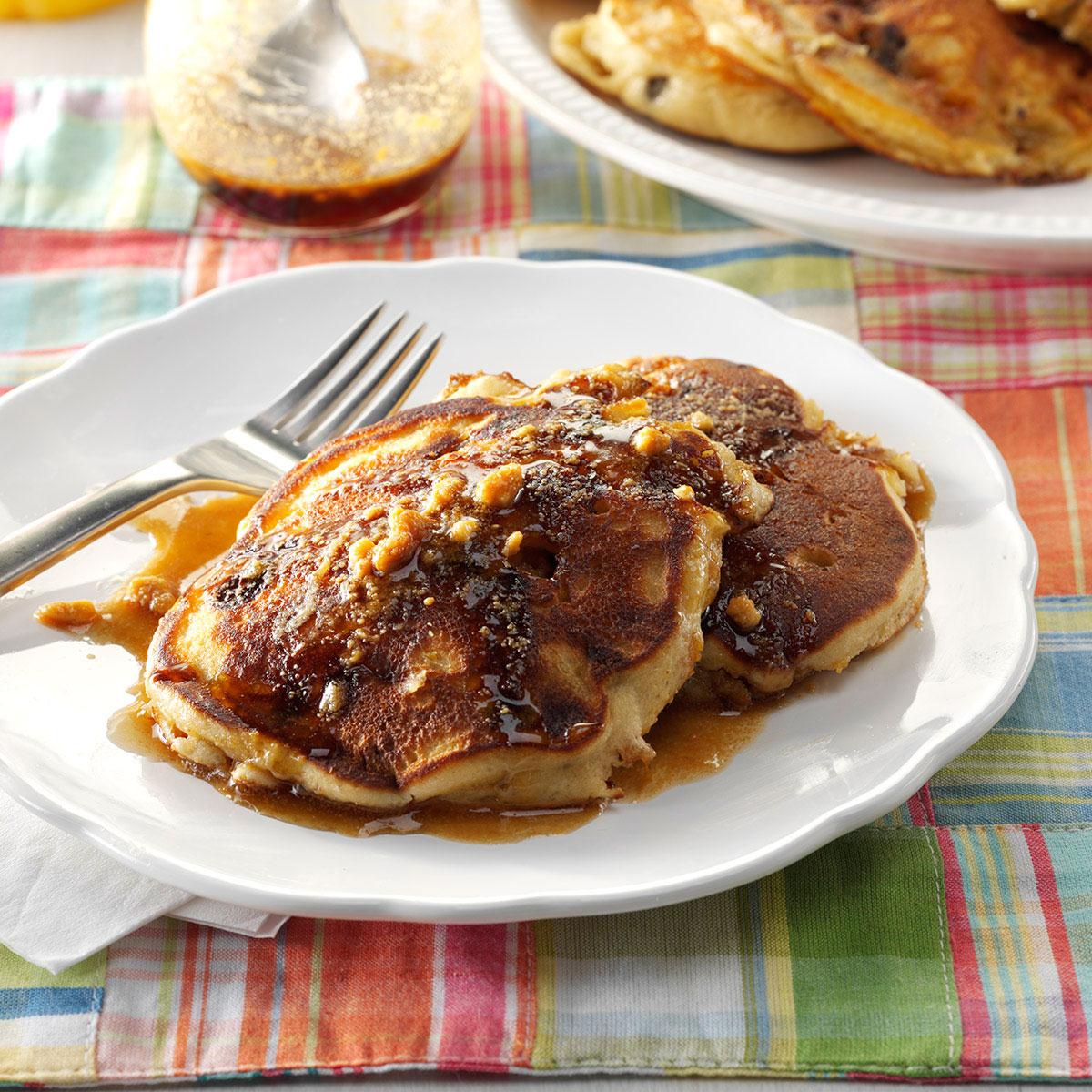 Campfire Pancakes with Peanut Maple Syrup-image