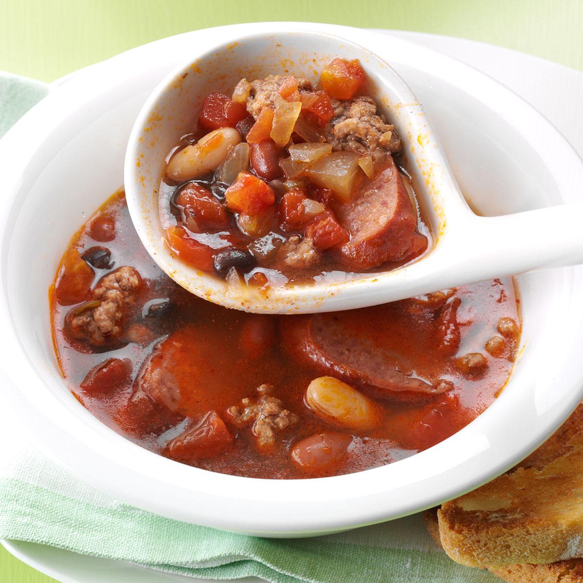 Hearty Beef Bean Soup Recipe How To Make It Taste Of Home