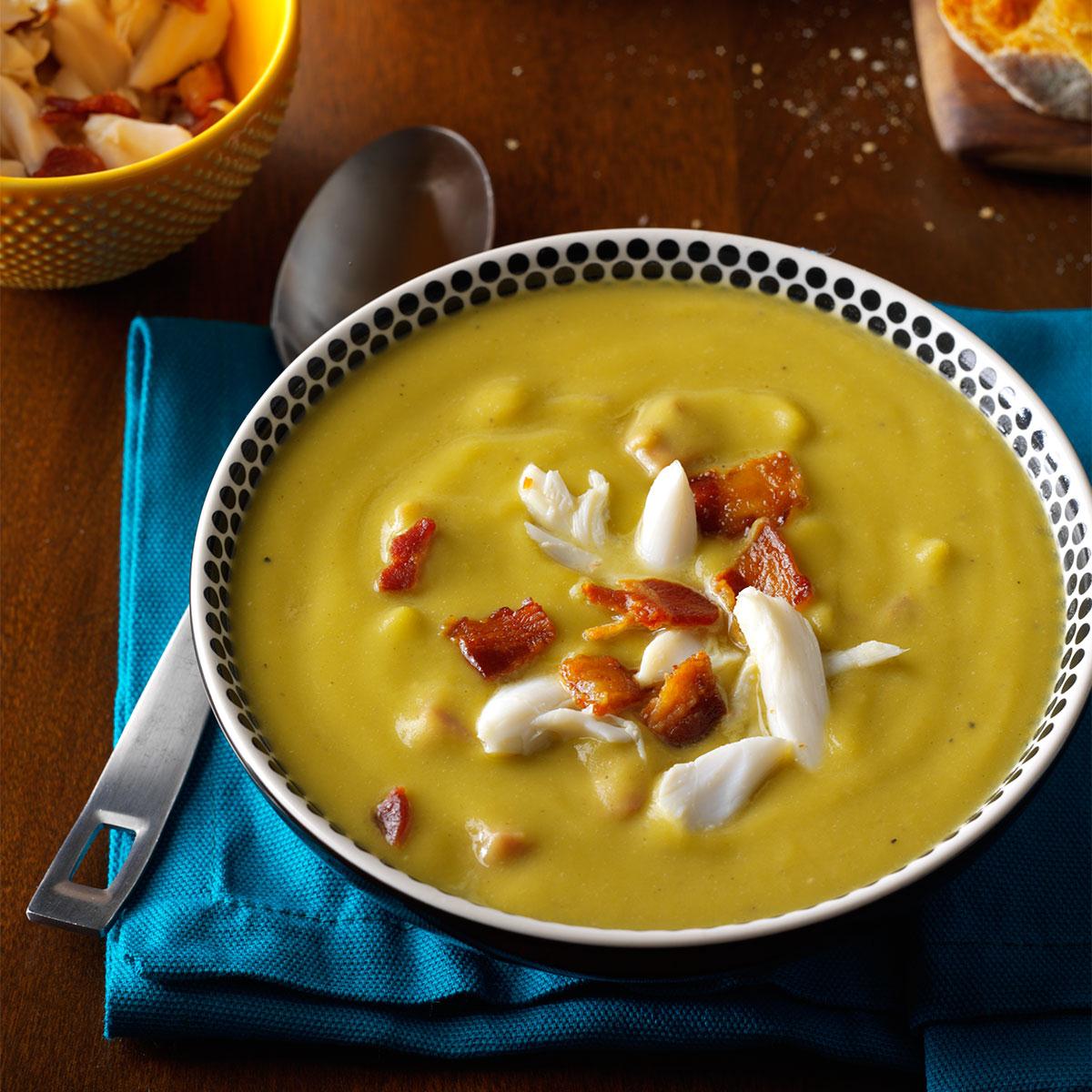 Split Pea Soup with Bacon & Crab-image