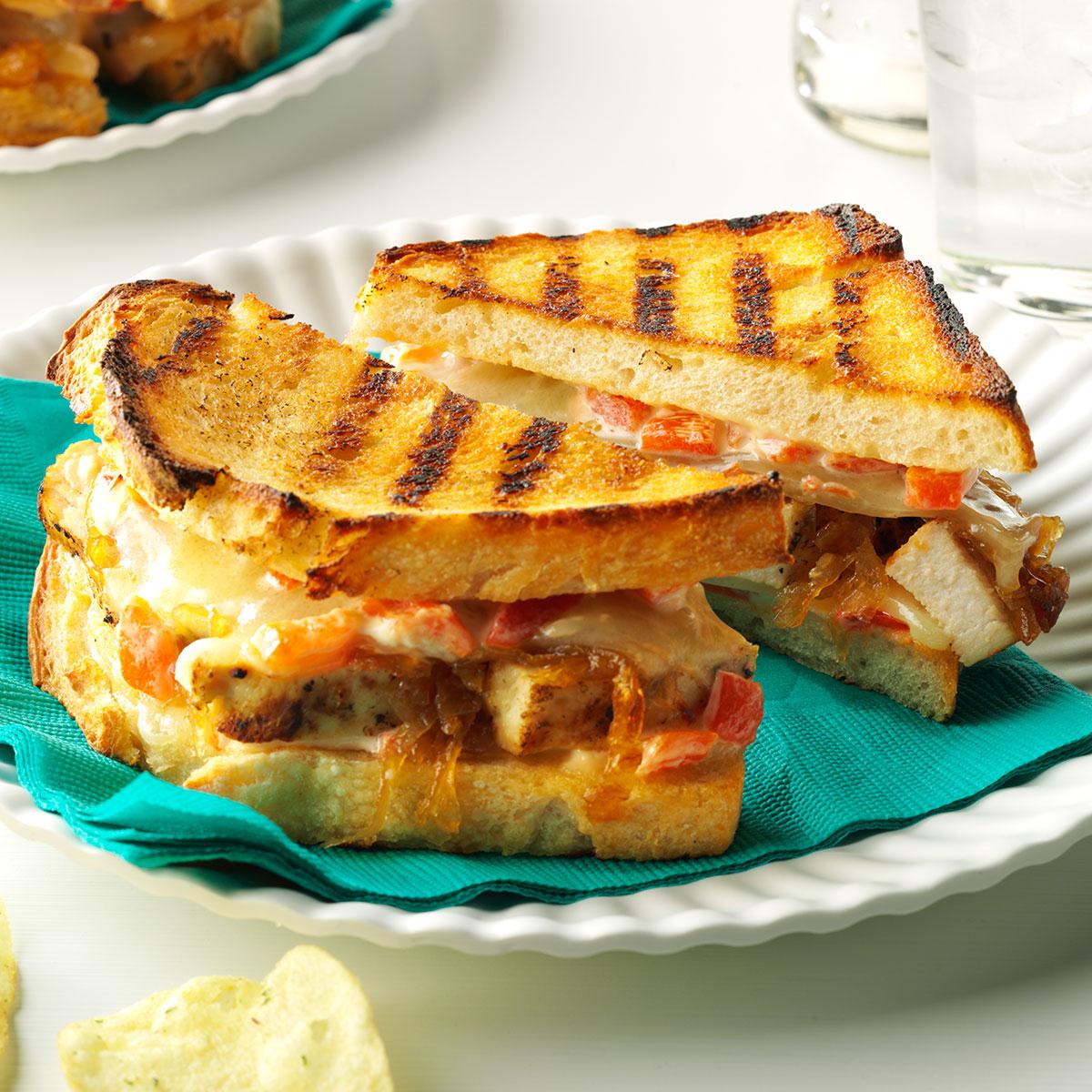 Chicken & Caramelized Onion Grilled Cheese image