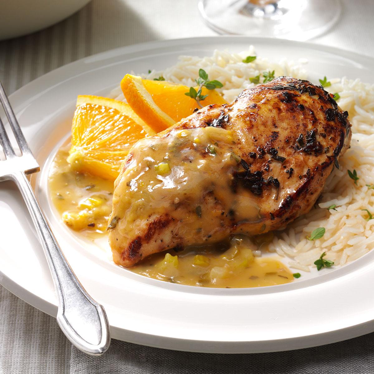Orange-Thyme Chicken in Garlic Sauce-image