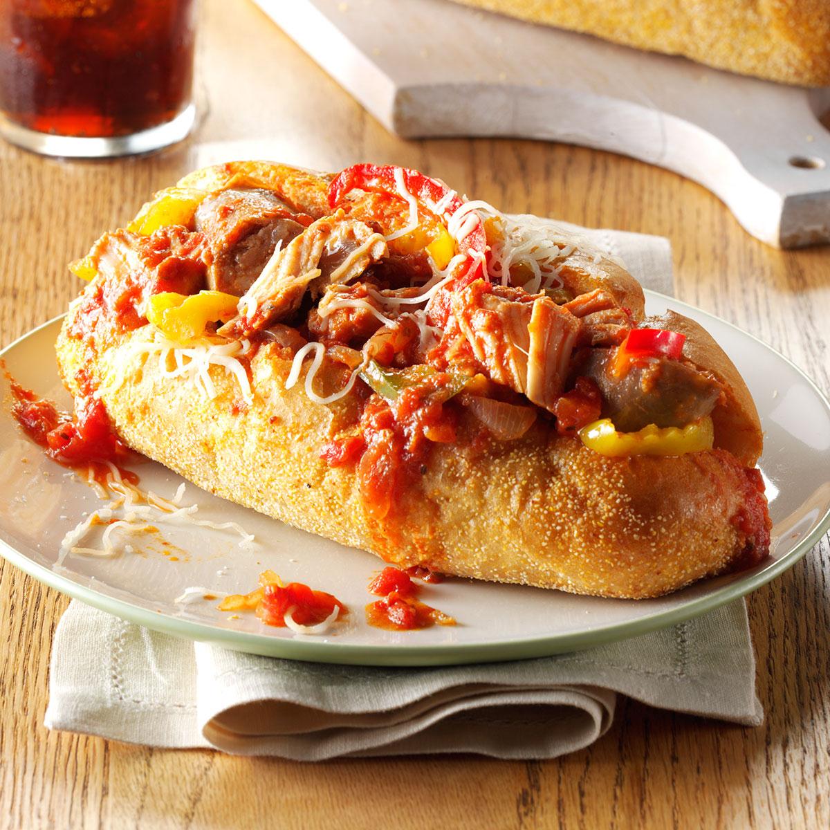 Slow Cooker Sausage Sandwiches image