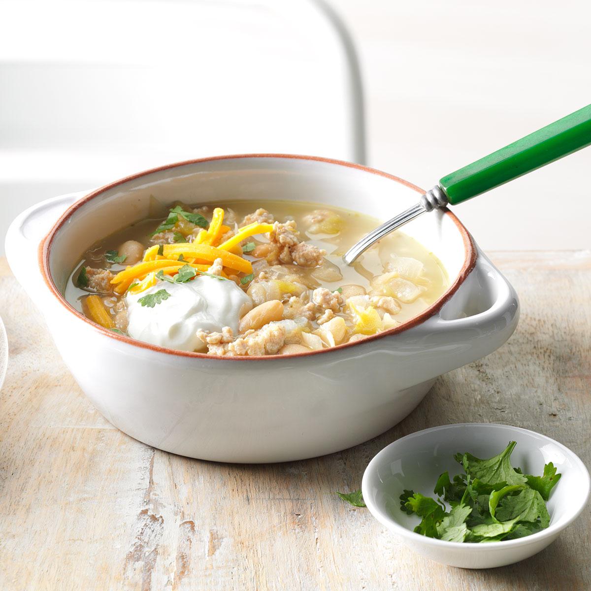 Easy White Chicken Chili Recipe How To Make It Taste Of Home