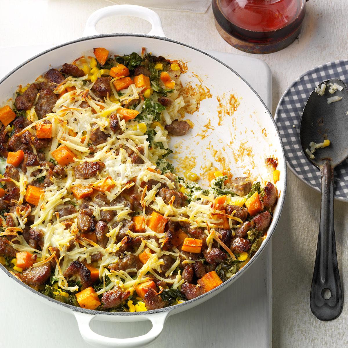 Hash Brown Maple Sausage Casserole Recipe Taste Of Home