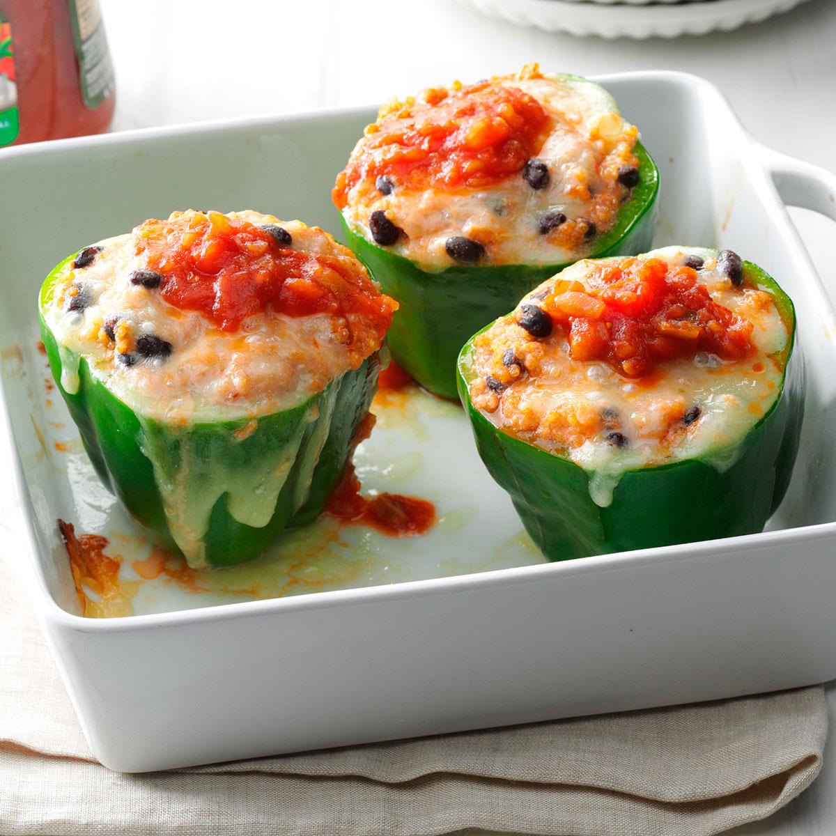 Quinoa & Black Bean Stuffed Peppers | Recipe Cart