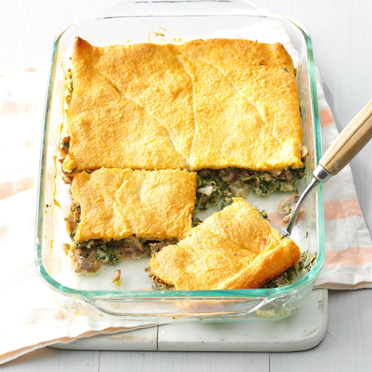 Sausage & Spinach Crescent Bake-image