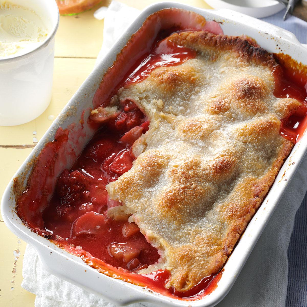 Rhubarb Strawberry Cobbler image