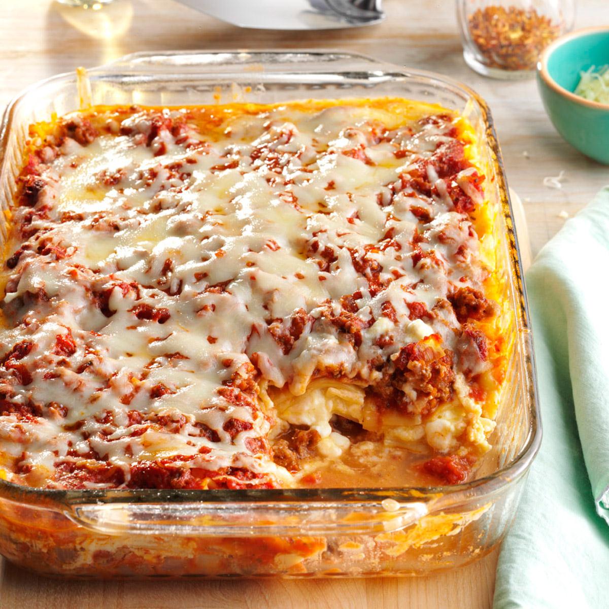 Lasagna With Cottage Cheese And Mozzarella