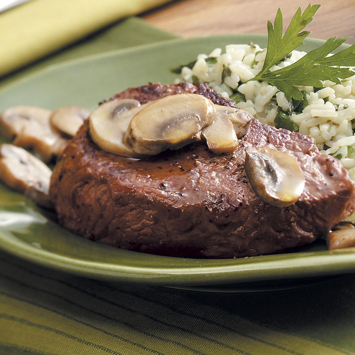 Steaks with Mushrooms image