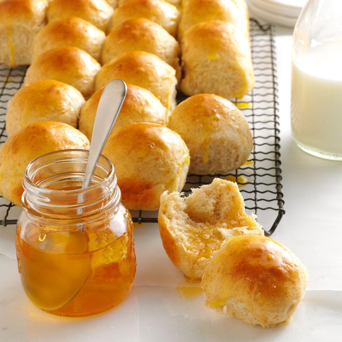 Honey Oat Pan Rolls Recipe Taste Of Home