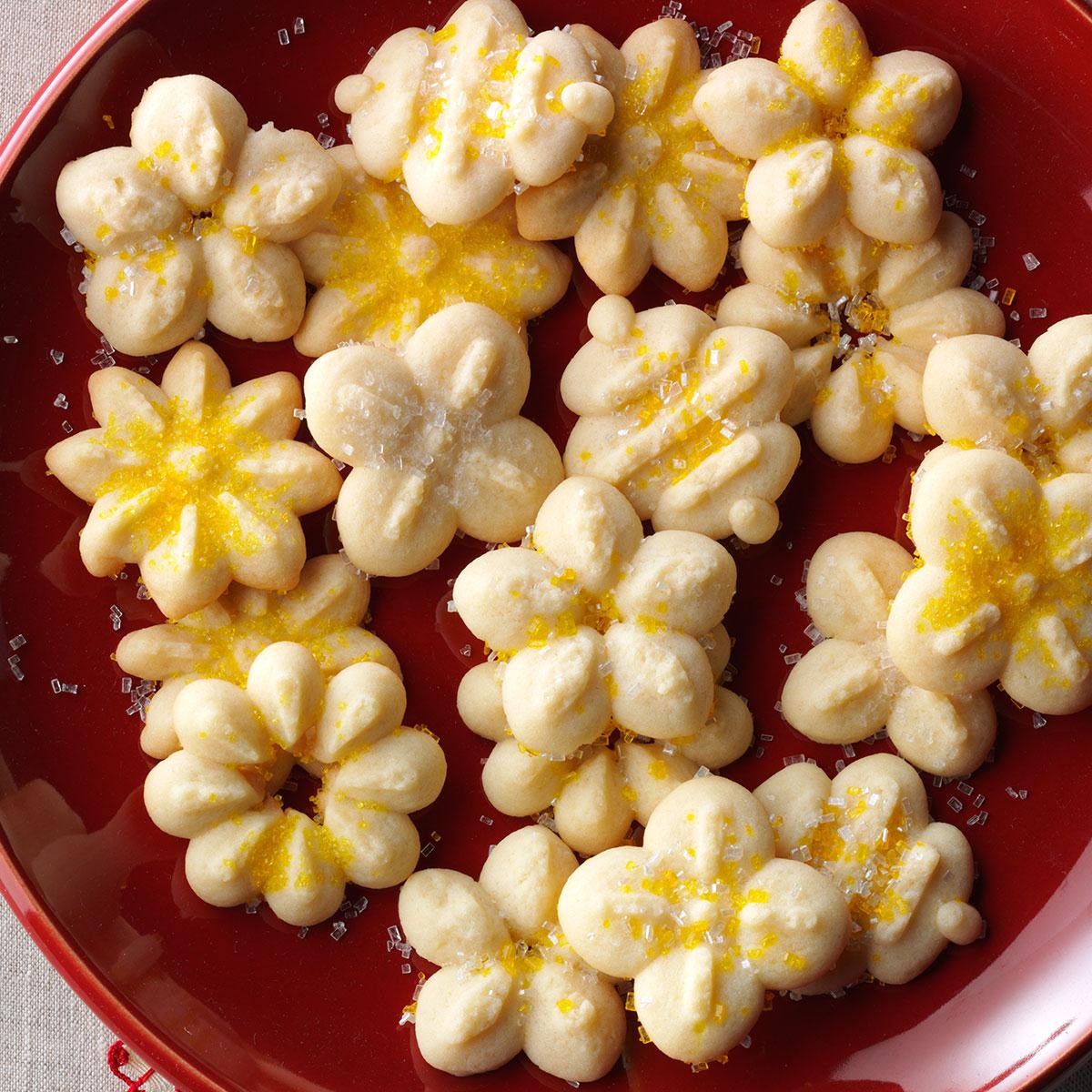 Lemon Butter Spritz Cookies Recipe How To Make It Taste Of Home