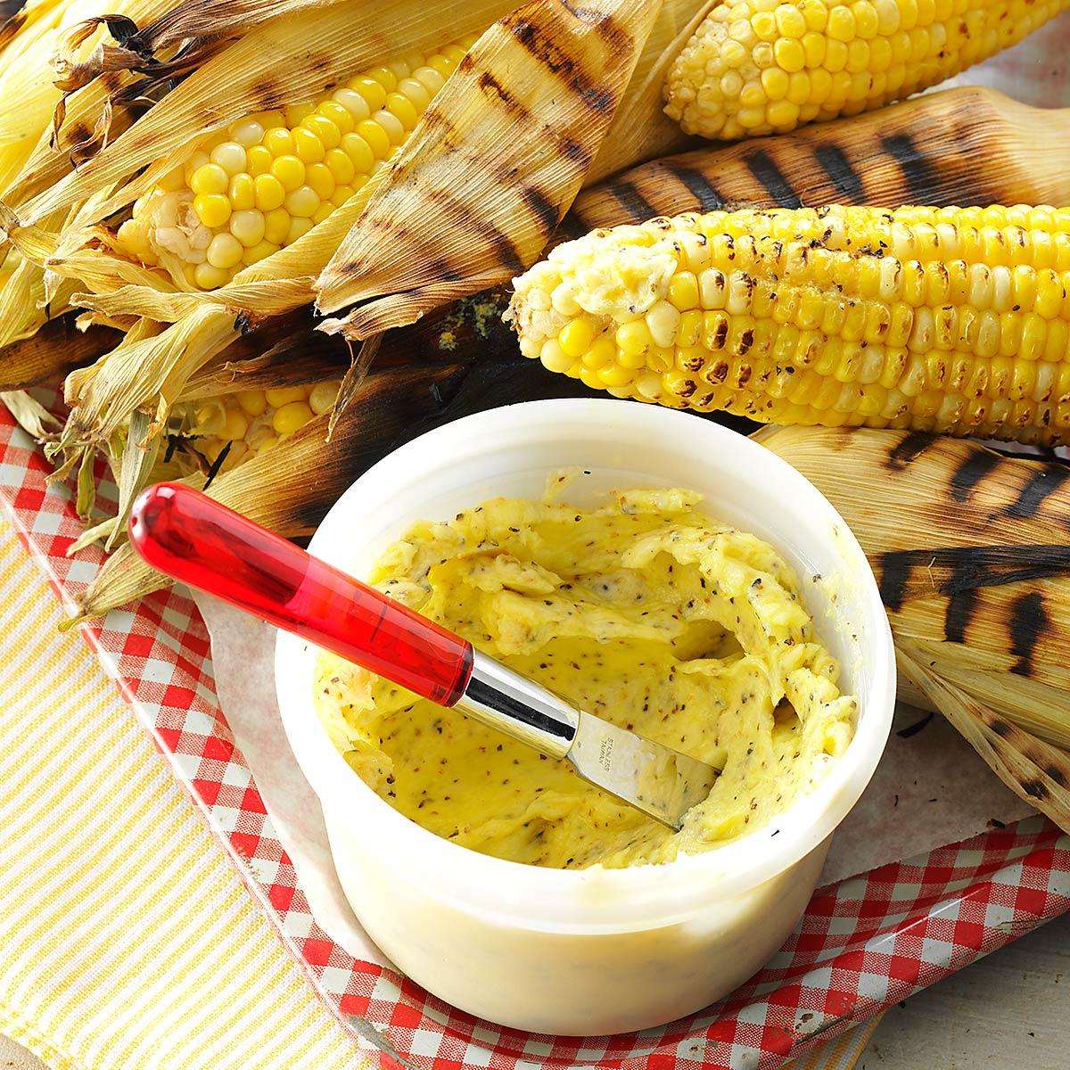 Corn on the Cob with Lemon-Pepper Butter image.