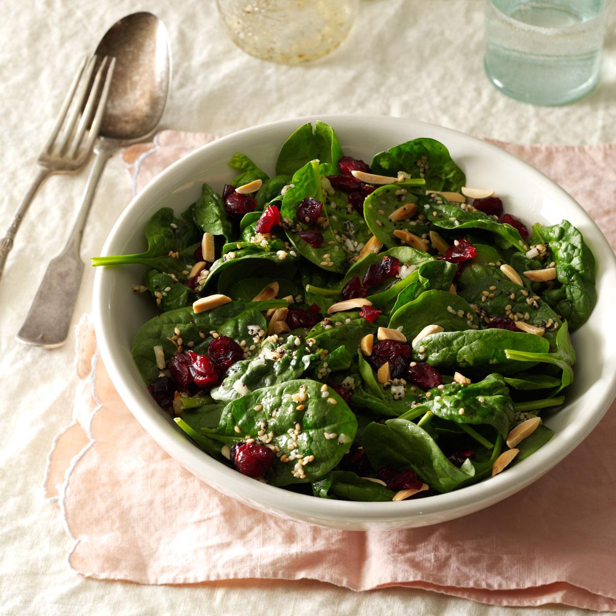 Cranberry-Sesame Spinach Salad image