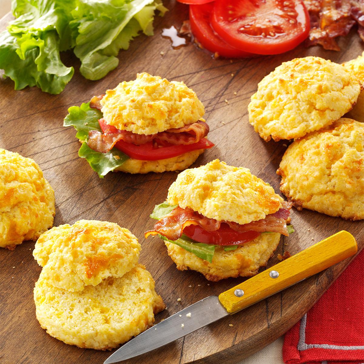 Cornmeal Cheddar Biscuits Recipe How To Make It Taste Of Home