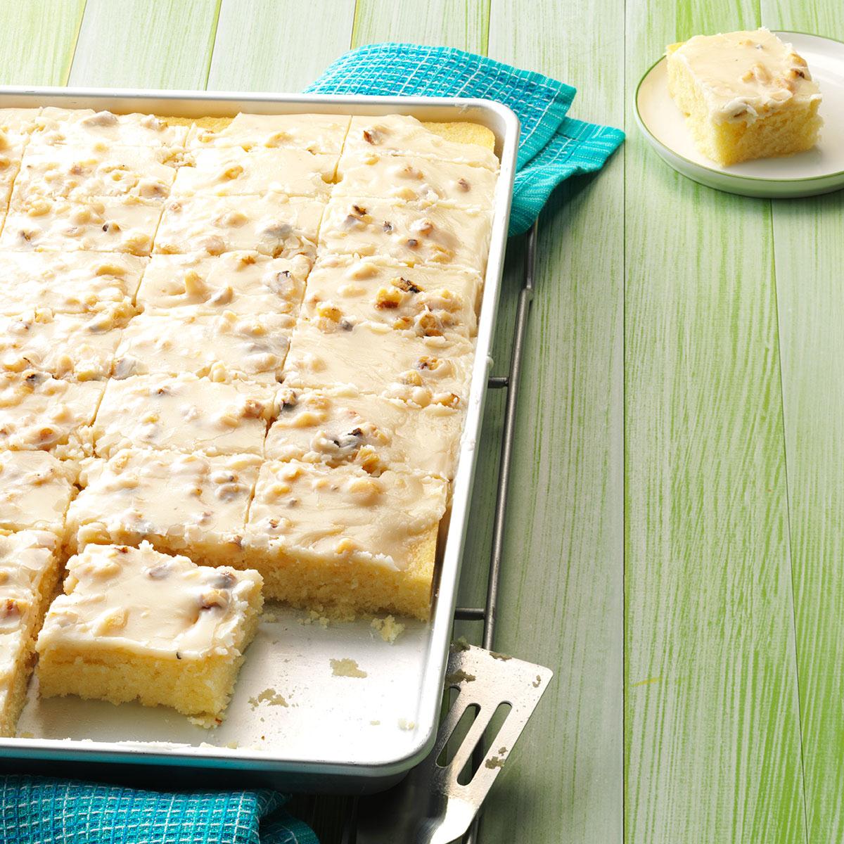 White Texas Sheet Cake Recipe How To Make It Taste Of Home