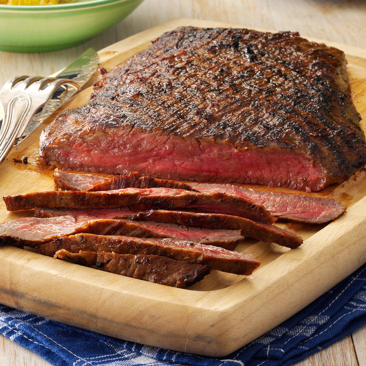Easy Marinated Flank Steak Recipe How To Make It Taste Of Home