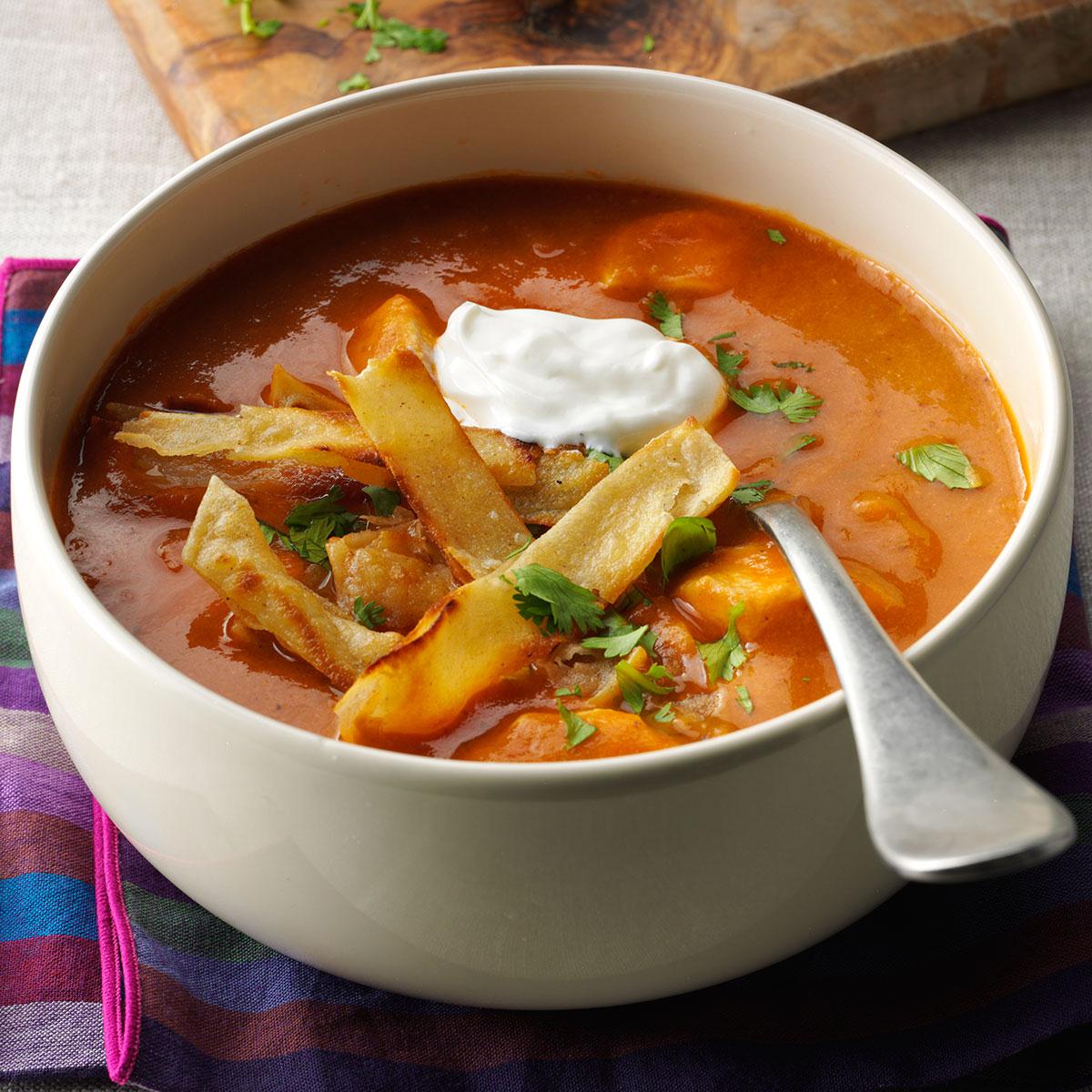 Anaheim Chicken Tortilla Soup Recipe How To Make It Taste Of Home