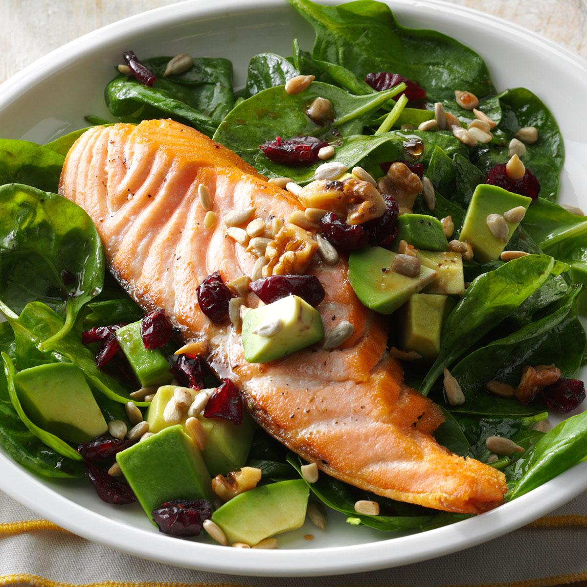 Salmon & Spinach Salad with Avocado Recipe: How to Make It