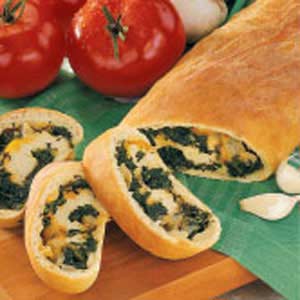 Spinach Stuffed Bread Recipe How To Make It Taste Of Home