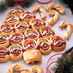 Cranberry Cinnamon Christmas Tree Rolls image