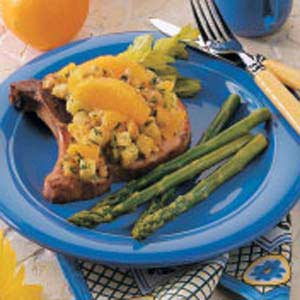 Smoked Pork Chops with Dressing image