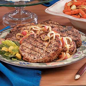 Pork Chops with Onions and Apples image