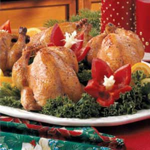 Contest-Winning Orange-Glazed Cornish Hens-image