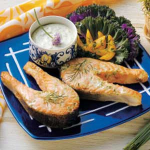 Salmon with Chive Mayonnaise