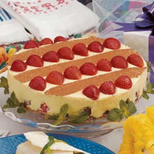 White Chocolate Strawberry Torte image