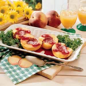 Grilled Peaches with Berry Sauce image