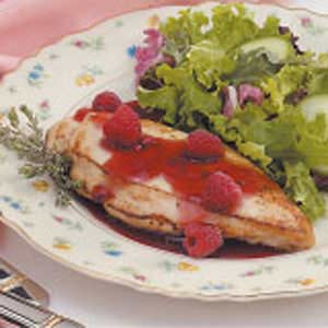 Chicken with Raspberry Thyme Sauce image