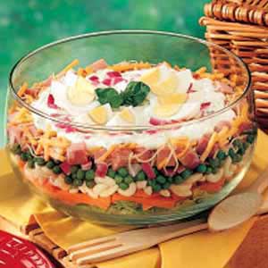 Layered Basil Salad