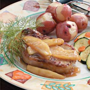 Apple-Topped Pork Chops image