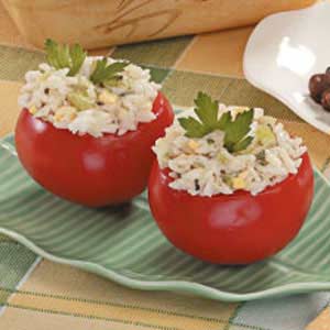 Rice Salad in Tomato Cups image