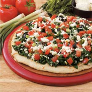 Four-Cheese Spinach Pizza image