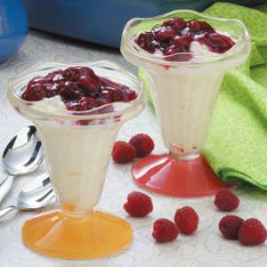Rice Pudding with Raspberry Sauce_image