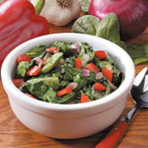 Sauteed Spinach and Peppers_image