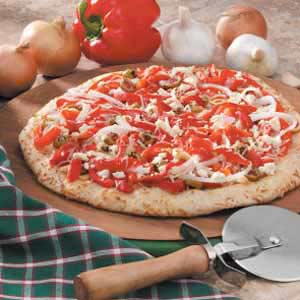 Roasted Garlic And Pepper Pizza_image