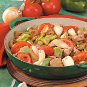 Lime Pork with Peppers