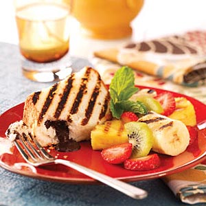 Grilled Cake and Fruit image