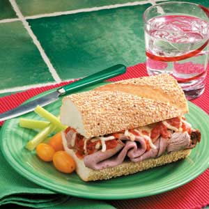 Mozzarella Beef Sandwiches image