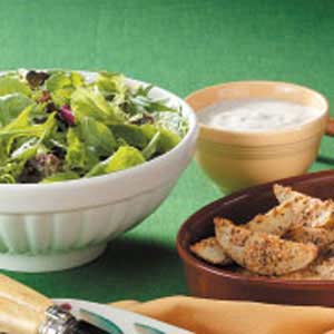 Greens with Creamy Herbed Salad Dressing image