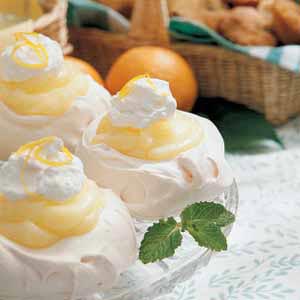 Lemon Custard in Meringue Cups-image