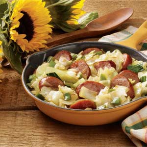 Fast Kielbasa Cabbage Skillet-image