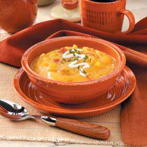 Butternut Squash Bisque with Sour Cream Topping image