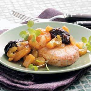 Chops with Mixed Fruit image