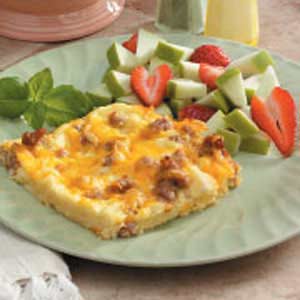 Sausage and Cheddar Breakfast Casserole image