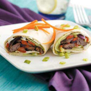 Colorful Beef Wraps