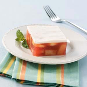 Frosted Fruit Gelatin Dessert image