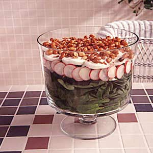 Simple Layered Spinach Salad image